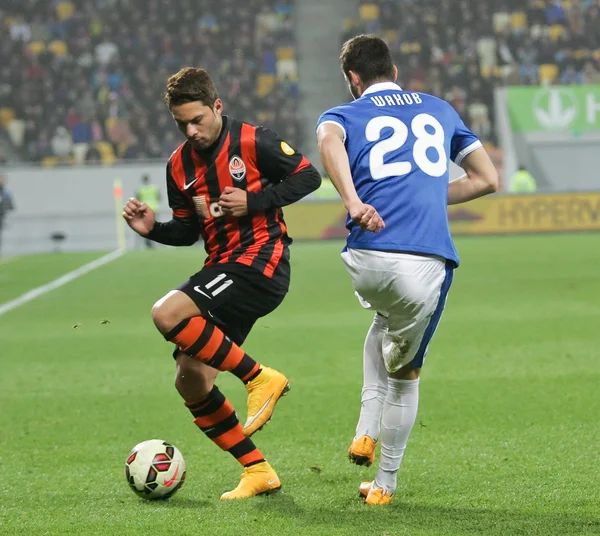 Shakhtar d., Donetsk vs Dnipro, Dnjepropetrovsk soccer Spel — Stockfoto