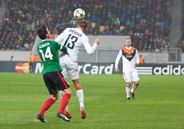 Shakhtar, Donetsk - Atletismo, partido de fútbol de Bilbao — Foto de Stock