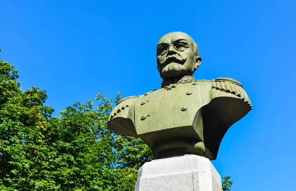 Poltava Ukraine July 2021 Monument Founder Olympic Movement Oleksiy Butovsky — Fotografia de Stock