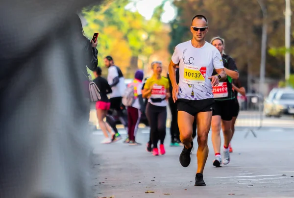 Poltava Ukraine Eylül 2021 Yarısı Maraton Sırasında Sonbahar Öğleden Sonra — Stok fotoğraf