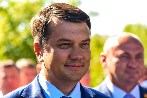 Velyki Sorochyntsi Ucraina Agosto 2021 Presidente Della Verkhovna Rada Dmytro — Foto Stock