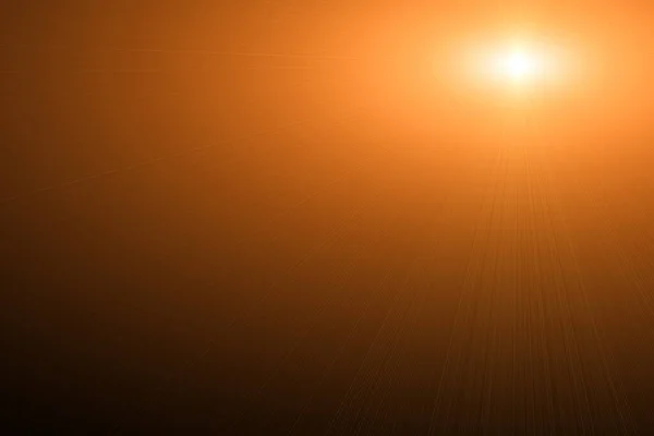 Lente Óptica Bonita Efeito Erupção Luz Dourada Sol — Fotografia de Stock
