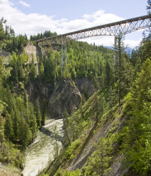 Ponte sobre Moyie River Gorge North Idaho — Fotografia de Stock