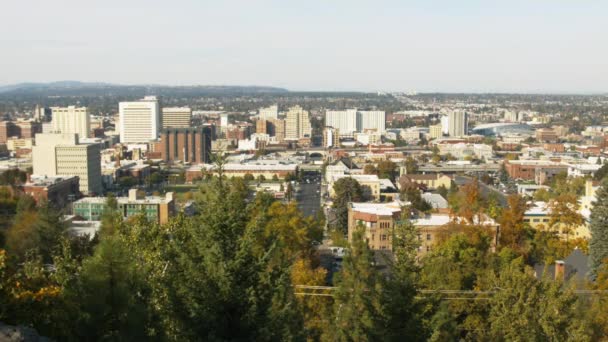 Centre-ville Spokane Washington Daylight Shot — Video