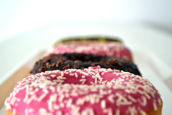 Row of donuts — Stock Photo, Image