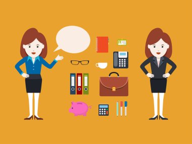 Karakter işkadını, vektör çizim