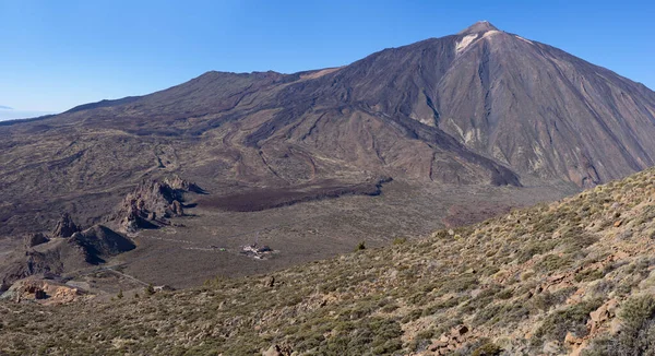 Parque Nacional Tenerife Com Vulcão Teide Vista Flanco Ocidental Montana — Fotografia de Stock