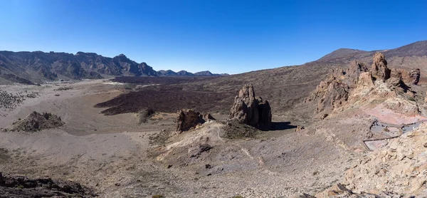 Tenerife National Park Volcanic Landscape Llano Ucanca Plain Catedral Rock — Stock Photo, Image