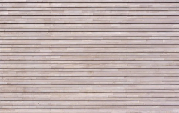 New Modern Bright Wood Cladding Made Horizontal Battens Facade — Fotografia de Stock
