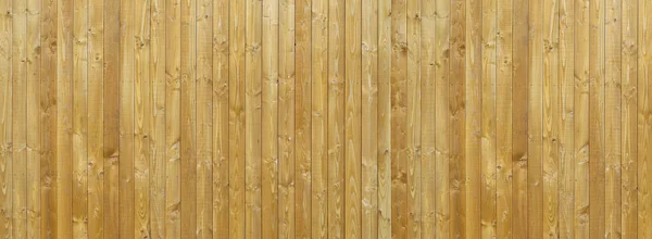 Nowa Drewniana Ściana Jasnobrązowych Ziarnistych Pionowych Desek Dwoma Rzędami Małych — Zdjęcie stockowe