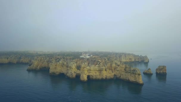 Drone de la côte atlantique du Portugal dans la région de Ponda da Piedade — Video