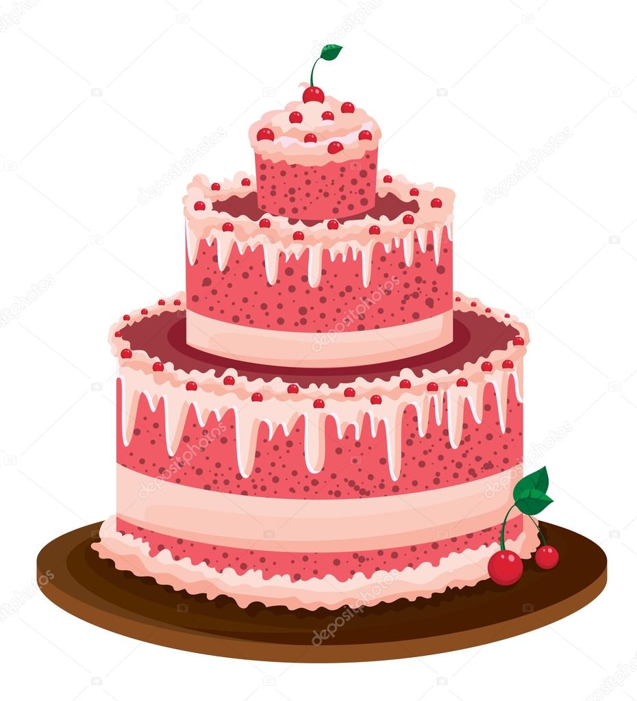 big pink cake