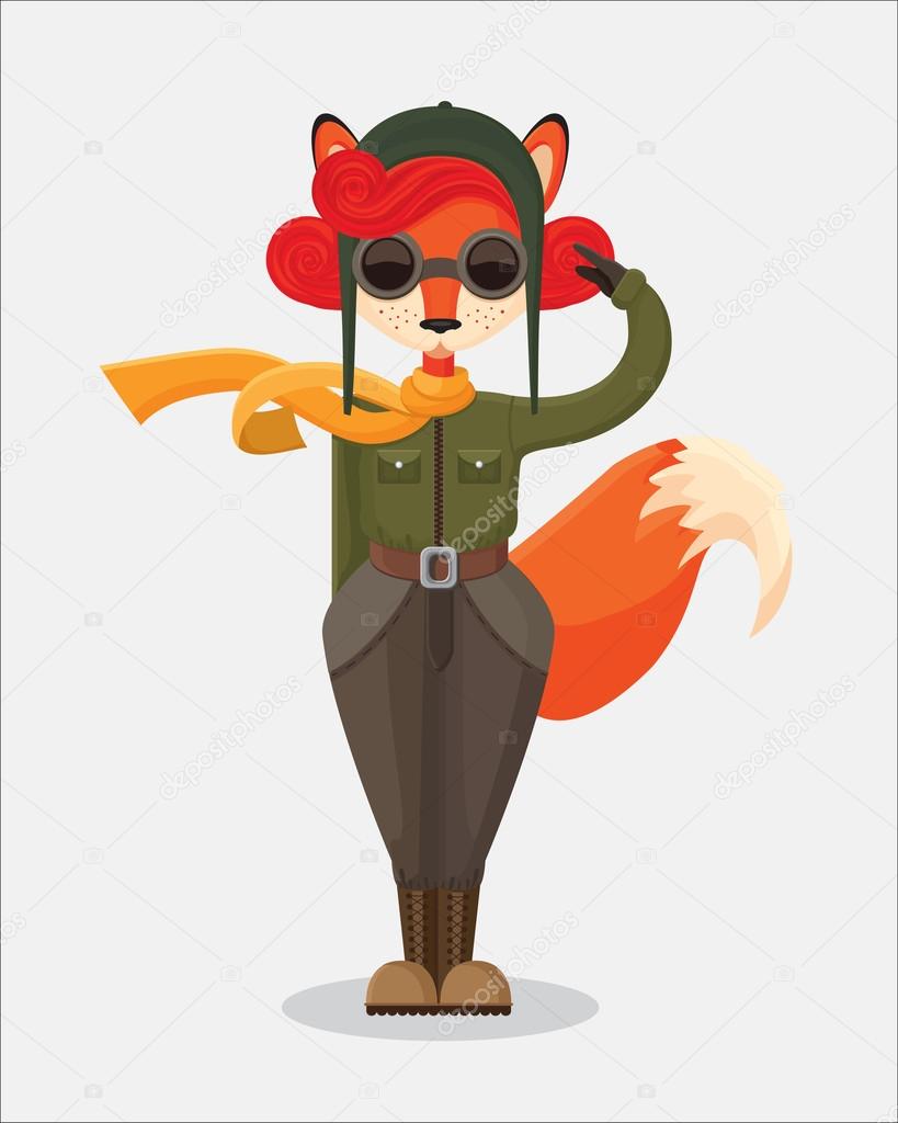 military fox-pilot that upstanding and saluting