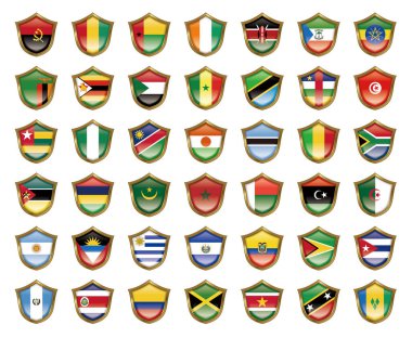 Ulusal bayrak simgesi koleksiyonu.