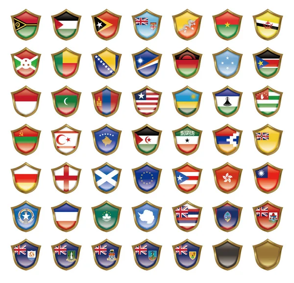 National Flag Icon Collection — 스톡 사진