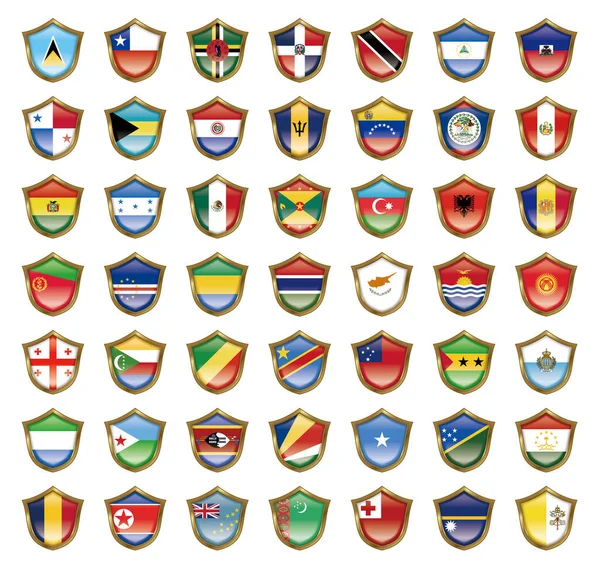 National Flag Icon Collection — 스톡 사진