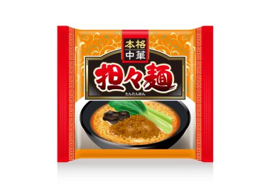Tanta eriştesi paketinin çizimi. Japonca 'nın anlamı. 