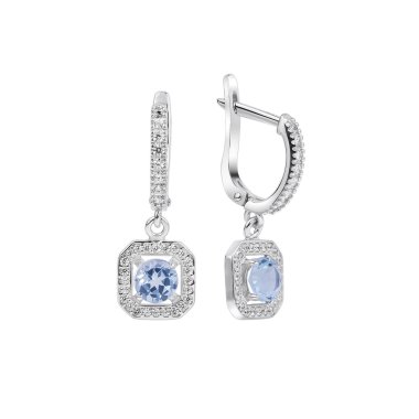 gümüş küpe topaz