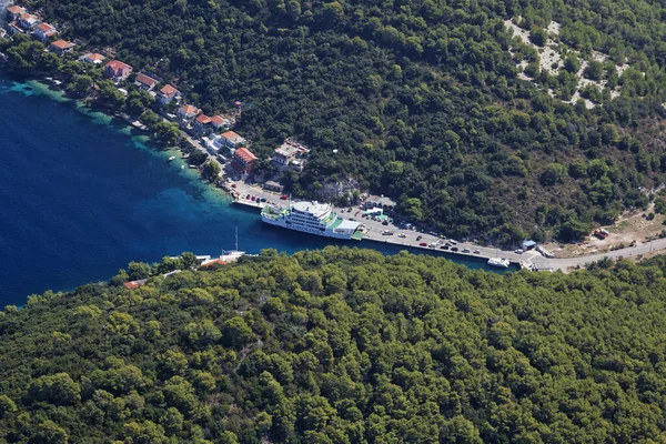 Vista Aérea Ilha Lastovo Mar Adriático Croácia — Fotografia de Stock