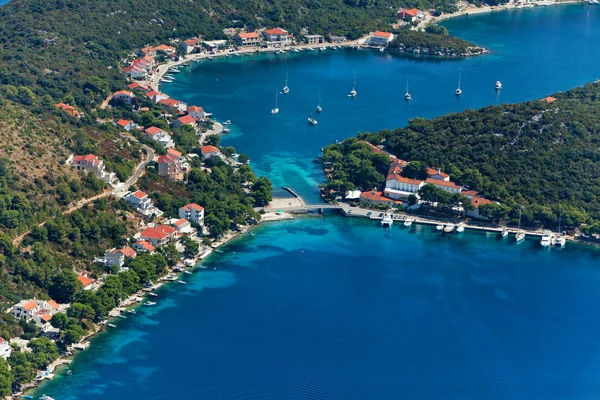 Felsige Küste Auf Der Insel Lastovo Der Adria Kroatien — Stockfoto