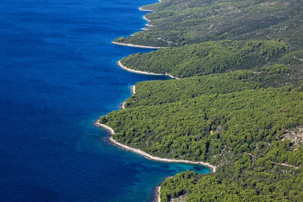 Vue Aérienne Île Hvar Mer Adriatique Croatie — Photo