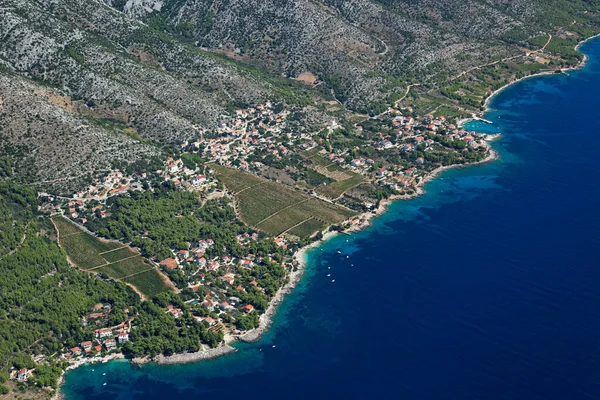 Widok Lotu Ptaka Wyspę Hvar Adriatyk Chorwacji — Zdjęcie stockowe