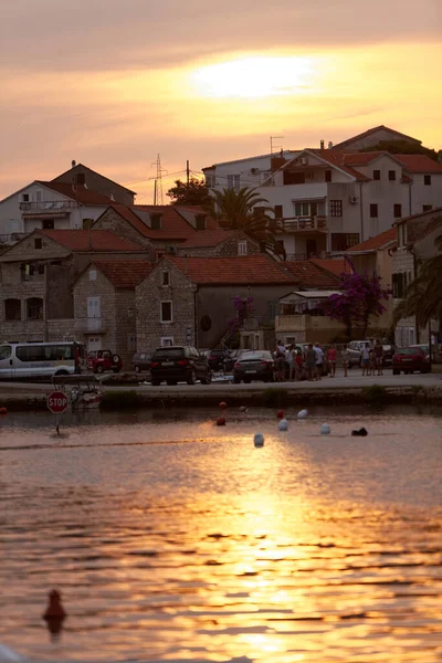 Passeie Vrboska Ilha Hvar Mar Adriático Croácia — Fotografia de Stock