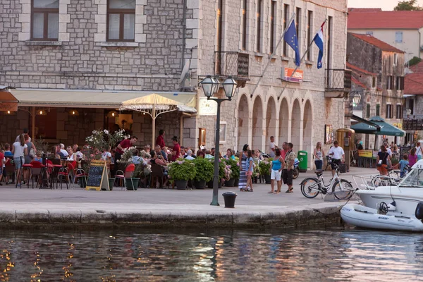 Passeie Vrboska Ilha Hvar Mar Adriático Croácia — Fotografia de Stock