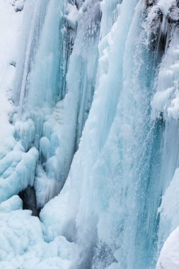 Hırvatistan 'ın Plitvice Gölleri Ulusal Parkı' nda kış