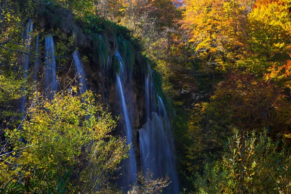 Otoño Los Lagos Plitvice Croacia — Foto de Stock