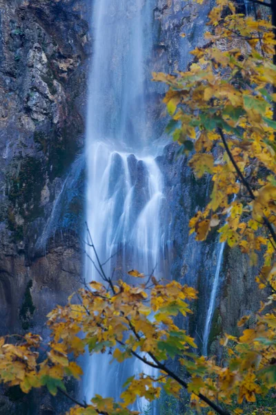 Otoño Los Lagos Plitvice Croacia — Foto de Stock