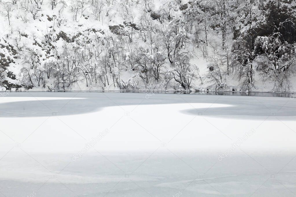 Winter in Plitvice Lakes National Park, Croatia