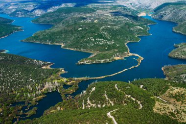 Hırvatistan 'ın Krka Ulusal Parkı' nda Cikola ve Krka nehirleri