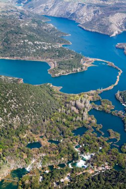 Hırvatistan 'ın Krka Ulusal Parkı' nda Cikola ve Krka nehirleri