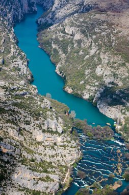 Hırvatistan 'ın Krka Ulusal Parkı' ndaki kanyon