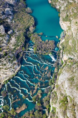 Hırvatistan 'da Krka Ulusal Parkı' nda Roki tokadı