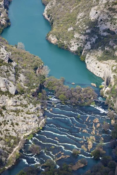 Ρόκι Χαστούκι Στο Εθνικό Πάρκο Krka Κροατία — Φωτογραφία Αρχείου