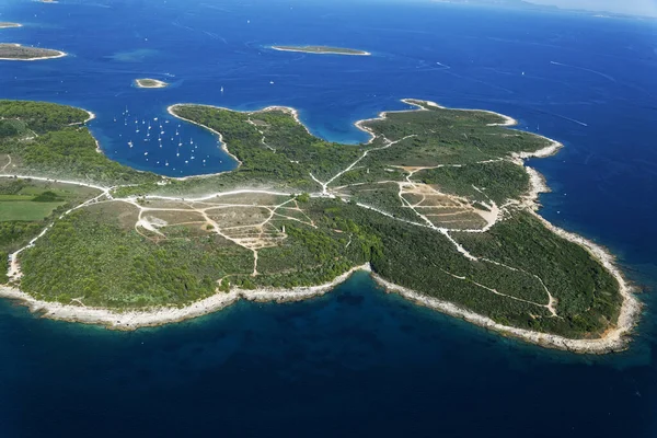 Vista Aérea Península Kamenjak Istria Croacia — Foto de Stock