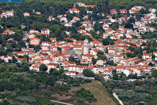 Vista Aérea Aldeia Premantura Istra — Fotografia de Stock