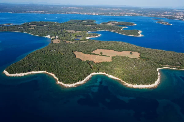 Vista Aérea Del Parque Nacional Brijuni Croacia — Foto de Stock