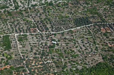 Adriyatik Denizi, Hırvatistan 'daki Korcula adasının hava manzarası