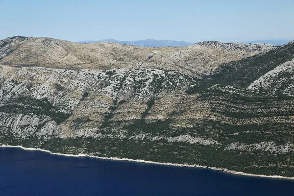Vue Aérienne Peljeac Mer Adriatique Croatie — Photo
