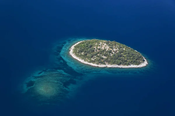 Вид Воздуха Пельяц Адриатическое Море Хорватии — стоковое фото