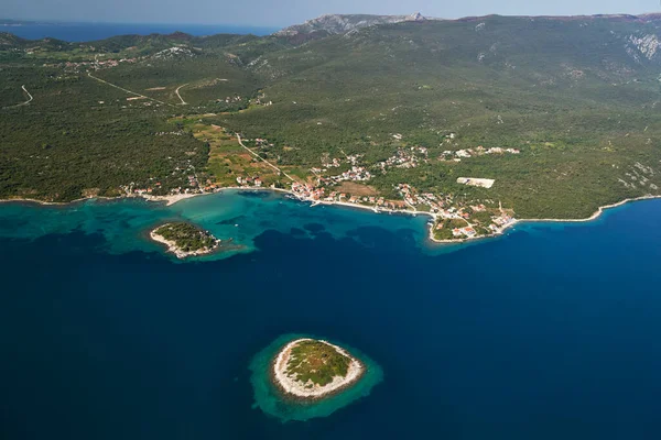 Hırvatistan Peljeac Adriyatik Denizi Nin Hava Manzarası — Stok fotoğraf