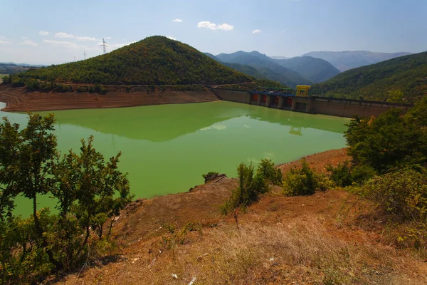 Shkopet Reservoar Vid Mati Floden Albanien — Stockfoto