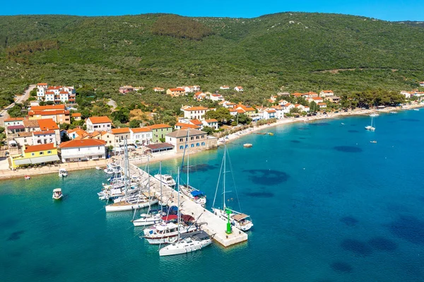 Vista Aérea Martinica Uma Cidade Ilha Cres Mar Adriático Croácia — Fotografia de Stock