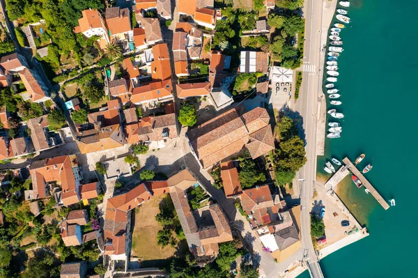 Vista Aérea Histórica Cidade Velha Osor Ilha Cres Mar Adriático — Fotografia de Stock