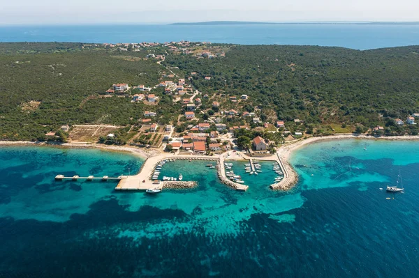 Vista Aérea Isla Premuda Mar Adriático Croacia — Foto de Stock
