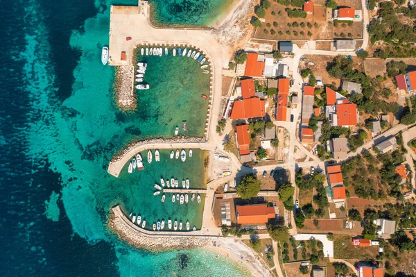 Vista Aérea Isla Premuda Mar Adriático Croacia — Foto de Stock