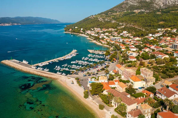 Aerial View Orebi Town Peljeac Croatia — Stock Photo, Image